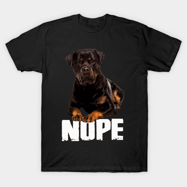 Urban Rottweiler Dog NOPE Tee Triumph for Dog Majesty Admirers T-Shirt by Northground